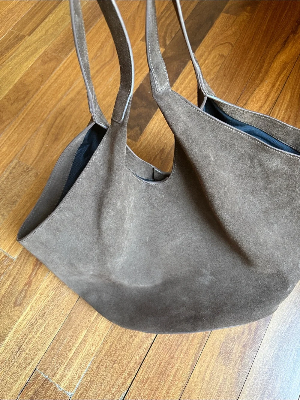 Elegant Dark Brown Suede Tote Bag for Women